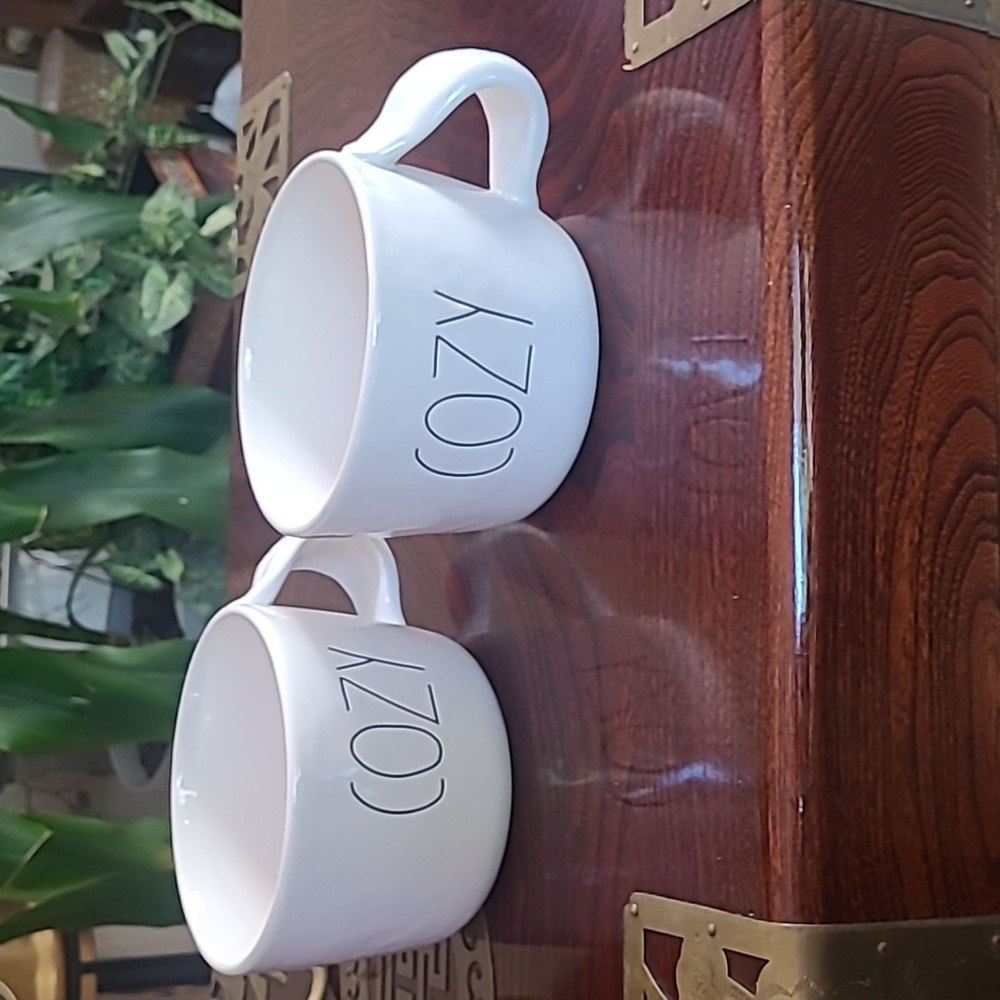 Rae Dunn Cozy Leaf Soup Mug Set